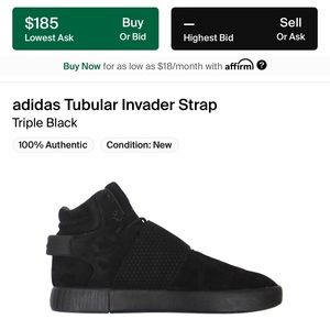 Adidas Tubular Invader Strap size 8.5
